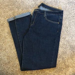 Dark thin denim for hot days